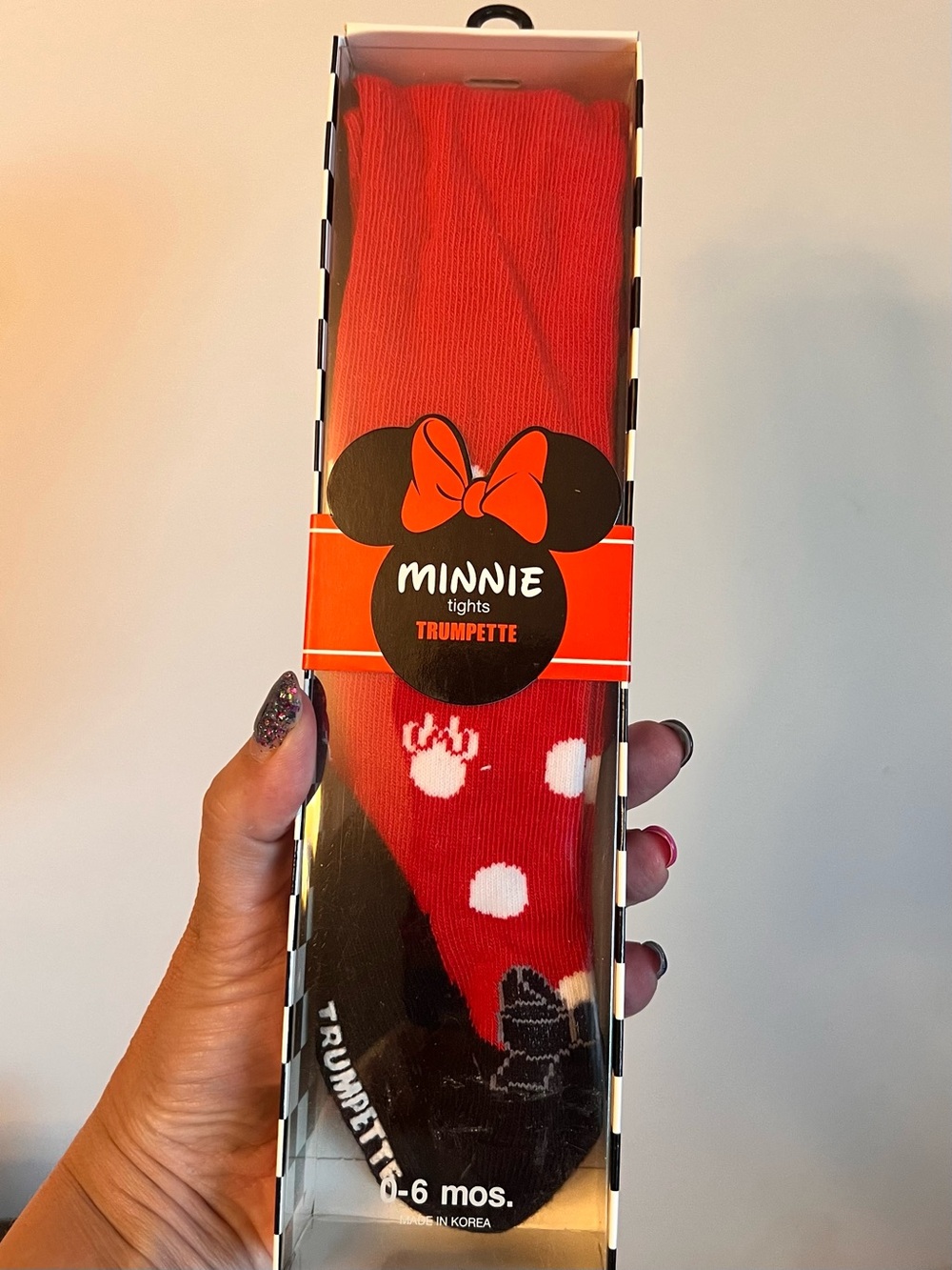 Disney Minnie Polka Dot Tights for Babies 0-6 months